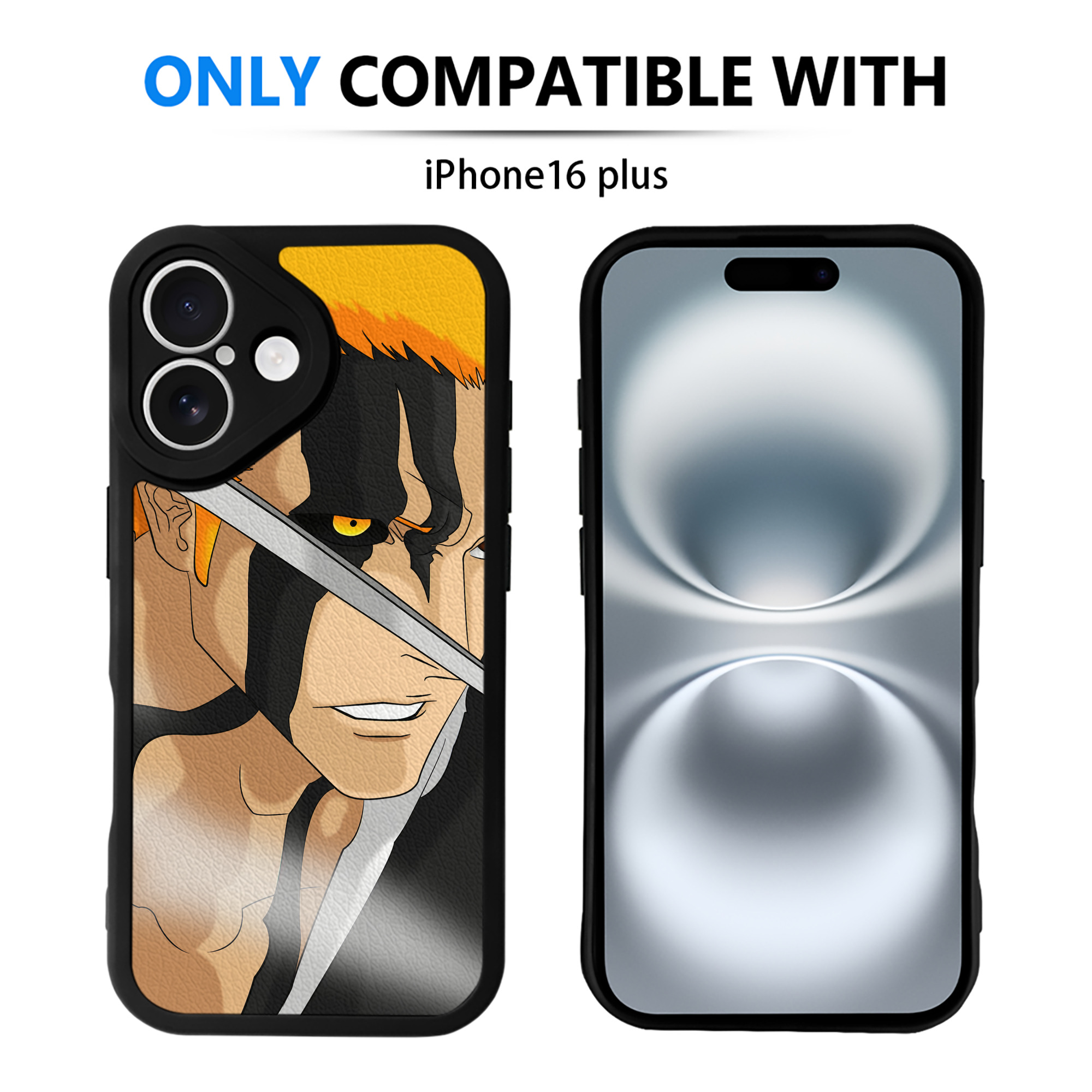 （画像用） ブリーチ BLEACH 【iPhone 16シリーズ対応】シリコンスマホケース（レザー調） 材質：シリコン
